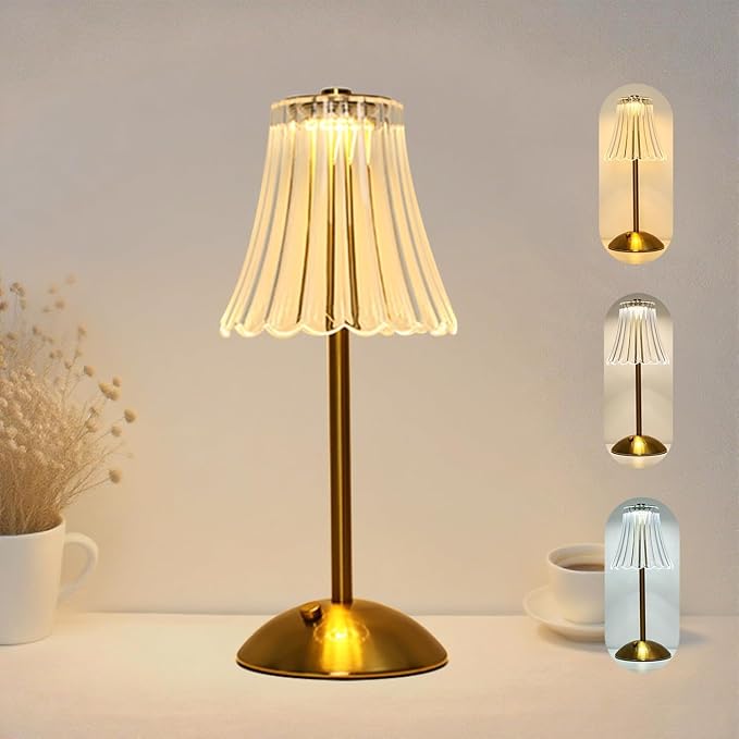 2 Pcs Cordless Rechargeable Table Lamp, Touch Dimming, 3 Color Modes | 5000mAh Battery Power, Stepless Dimmable, Crystal Table lamp for Bedroom/Bar/Kitchen/Outdoor/Desk, Home Décor Gift - Image 7