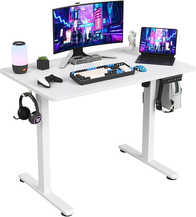 Electric Standing Desk Adjustable Height Sit Stand Home Office Desk with Splice Board by STARYHavenLiving