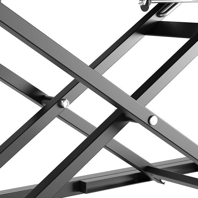 Decoholic 24 inch Height Adjustable Standing Desk Converter（Black） | Scissors Lift Keyboard and Mouse Riser,Ergonomic Sit Stand Workstations，suitable to hold large/small items - Image 8