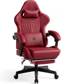 GTPLAYER Gaming Chair with Speakers, Video Game Chairs with Footrest, PC Gamer Chairs for Adults - Padded High Back Ergonomic Reclining Silla Gamer, Linkage Armrest, Ace Pro, Wine Red New by GTPLAYER