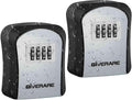 GIVERARE 2 Pack Key Lock Box Combination, 4-Digit Lockbox Wall Mount Outside, Waterproof Outdoor Key Hider, Resettable Code Safe Security Password Boxes with Mounting Kit for Home, Office, Garage-Grey by GIVERARE