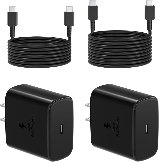 45W Samsung Super Fast Charger Block, 2Pack Type C Fast Charging Block with 3FT 6FT USB C Charger Cable Compatible with Samsung Galaxy S24 S23 S22 S21 Ultra/S20/S20 Ultra/Note 20 Ultra by Ximytec