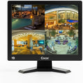 Cocar 19 inch CCTV Security Monitor with BNC VGA HDMI AV Built-in Speaker 4:3 HD Display LCD Screen Display with USB Media Player for Home Surveillance Camera STB PC by Cocar