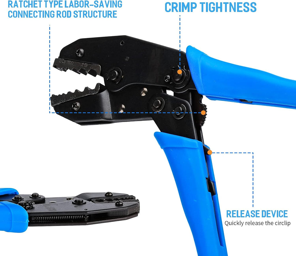 1Set BNC Crimp Tool, Rotary Coaxial Cable Stripper for RG58 with 10pcs BNC Plug Crimp Connector Set - Image 4