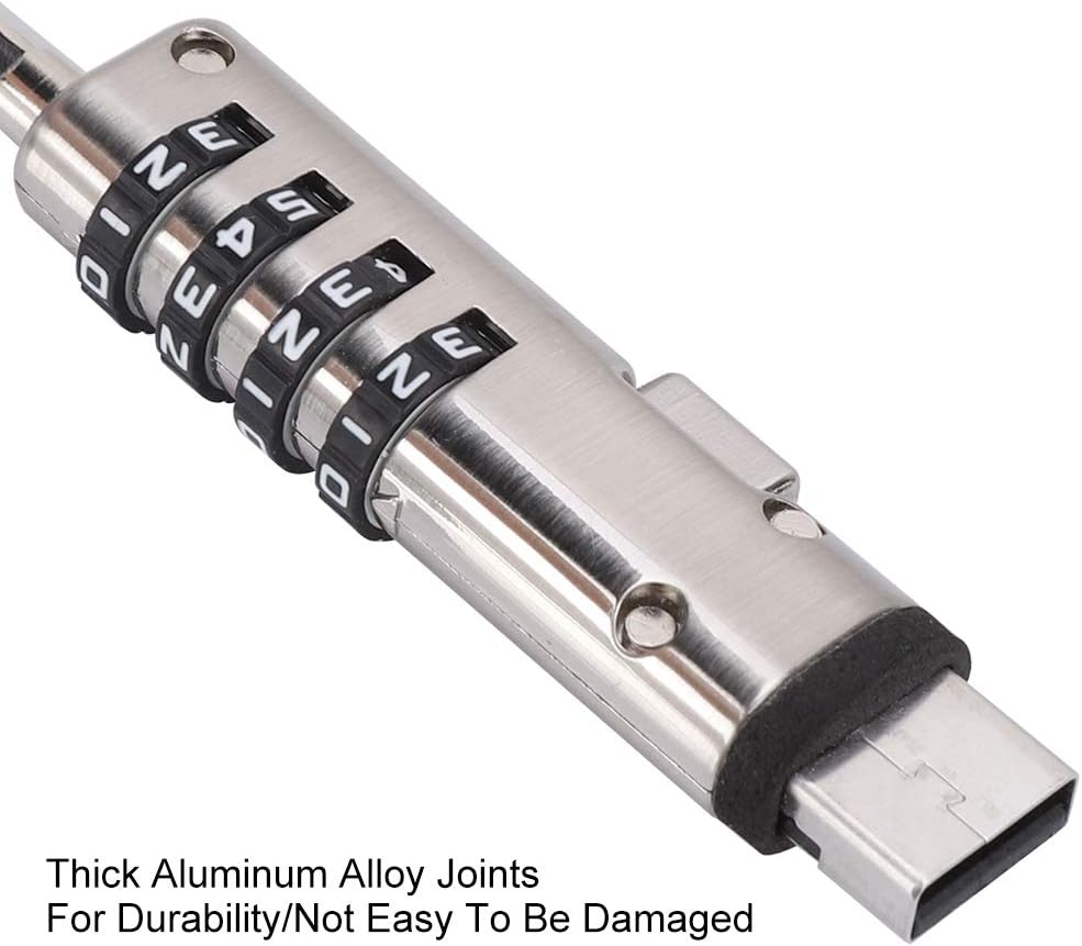Laptop Cable Locks Combination Cable Lock 4 Digital Password Security Anti Theft Lock for USB Devices Equipment Notebook Computer - Image 7
