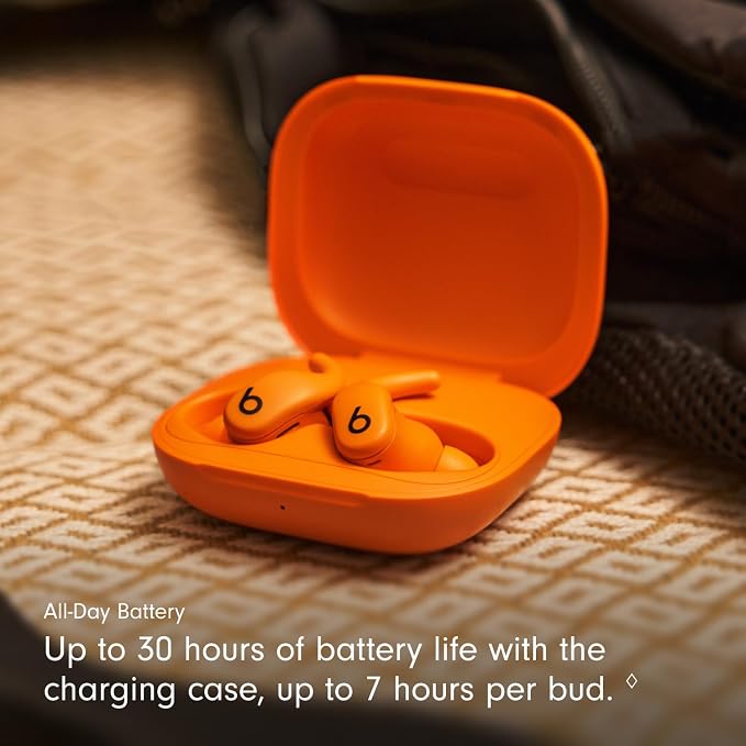 Beats - Powerbeats Fit - Wireless Noise-Cancelling Workout Earbuds with Ultimate Secure Fit with USB-C Charging Cable (1.5m) - Spark Orange - Image 6