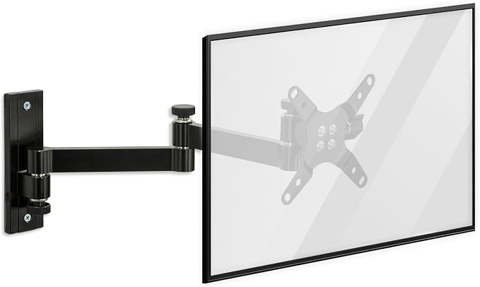 Mount-It! Full Motion Computer Monitor Wall Mount – Adjustable Arm for Home Office, Gaming, Workstations – Fits 19–32” Screens, VESA 75x75 & 100x100, Tilt Swivel Rotate, 33 lb, Single Stud Install by Mount-It
