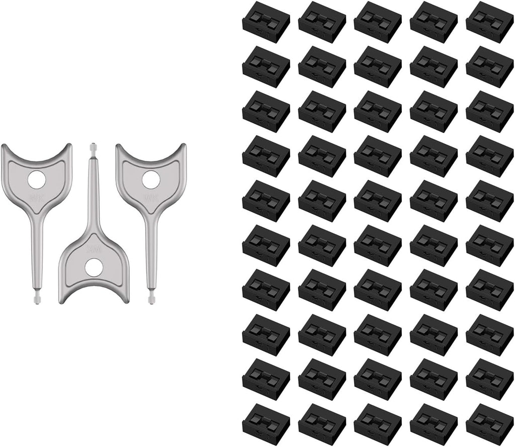 50PCS USB-A Port Blockers with 3 Keys-Removable Type-A Data Protection - Dust & Moisture Resistant Shield for Laptops, PCs, Gaming Devices & Tamper Protection (Black) by WXZRLIU