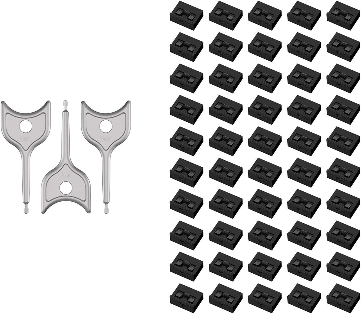 50PCS USB-A Port Blockers with 3 Keys-Removable Type-A Data Protection - Dust & Moisture Resistant Shield for Laptops, PCs, Gaming Devices & Tamper Protection (Black) by WXZRLIU