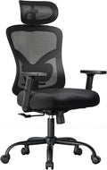 NOBLEWELL Ergonomic Office Chair with Padded Lumbar Support, 2D Headrest, Adjustable Armrests, Upgraded Contoured Seat Cushion, 130° Rocking Tilt, Computer Gaming Chair for Home Office by NOBLEWELL