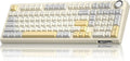 SOLAKAKA KI99 Pro 96% Wireless Gaming Keyboard, RGB Creamy Keyboardw with Knob, Hot-Swappable Pre-Lubed Switches, Gasket Structure Mechanical Keyboards (Beige-White, Non-Silent Version) by SOLAKAKA
