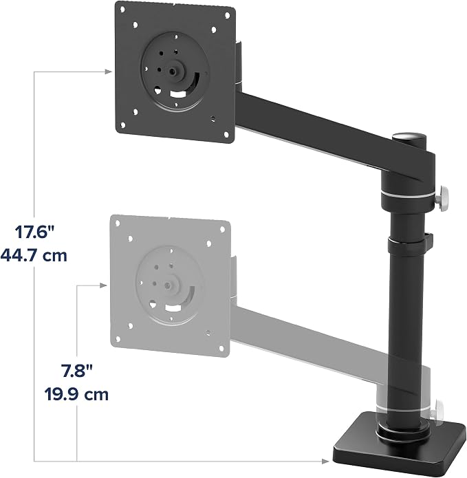 Ergotron – NX Single Monitor Arm, VESA Desk Mount – for Monitors Up to 34 Inches, 0 to 18 lbs – Matte Black - Image 5