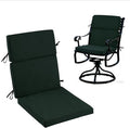 High Back Patio Chair Cushions, 21x20 Waterproof & Fade-Resistant Outdoor Dining Chair Cushions, Indoor/Outdoor High Back Cushion, Seat Pad for Glider and Lawn Chair, Forest Green by Zonamat