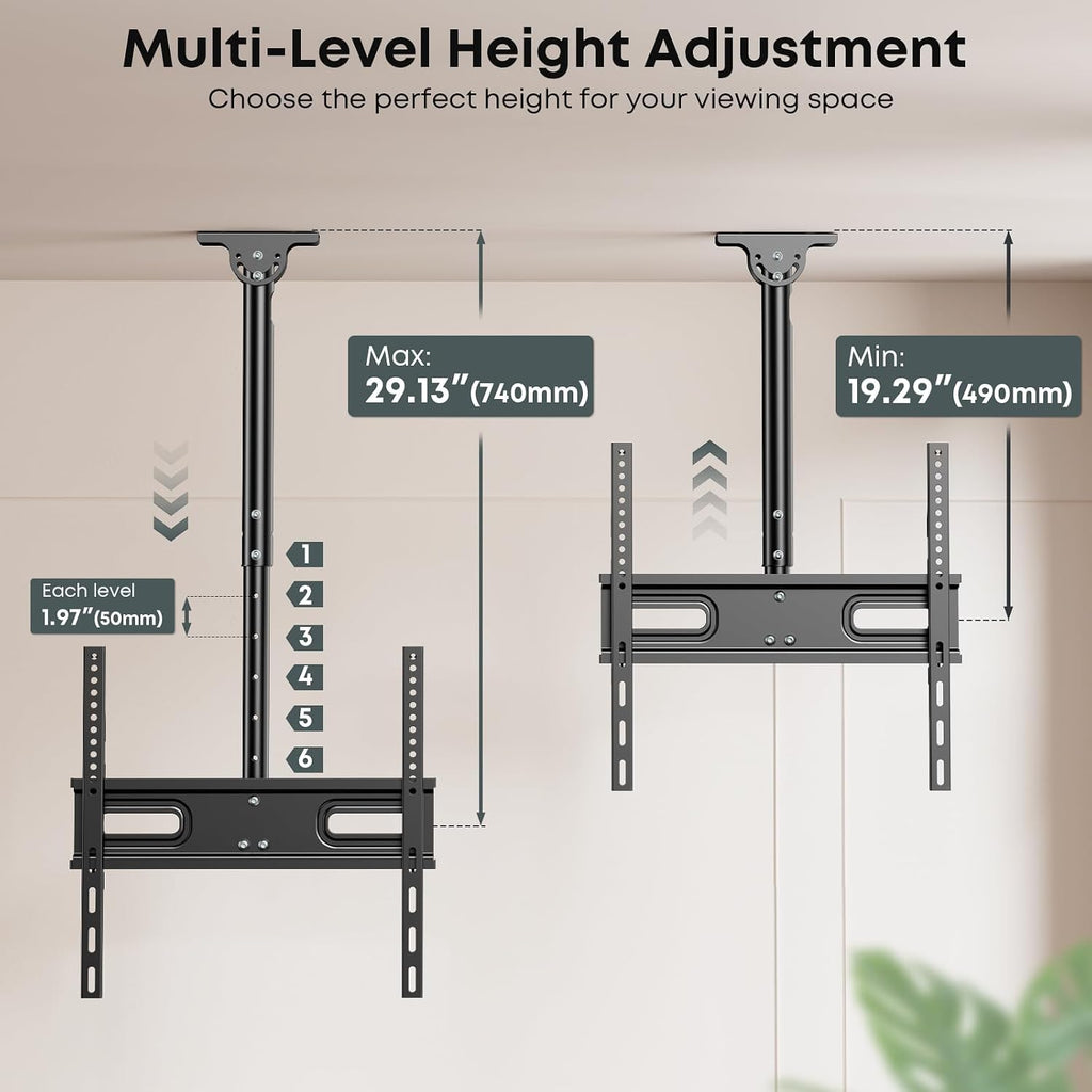 Ceiling TV Mount for 26-65 inch TVs, Full Motion Tilt & 360° Swivel - Image 4