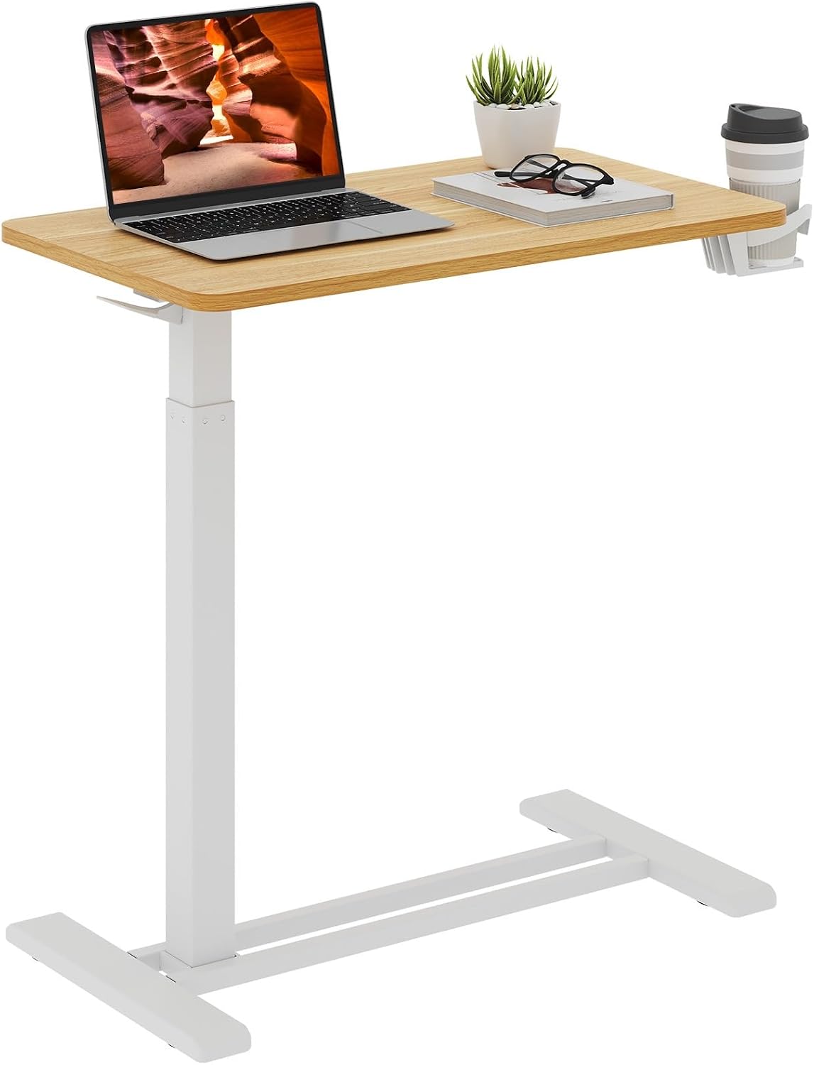 28'' Medical Overbed Bedside Table with Wheels,Rolling Table by FitStand