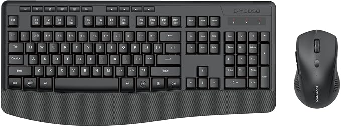Wireless Keyboard and Mouse Combo, Full Size Ergonomic with Wrist Rest | 2.4GHz USB Receiver, 3 DPI Adjustable 6-Button Cordless Mouse for Computer, Laptop, PC, Windows - Image 8