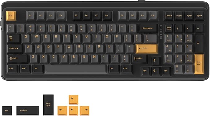 DAREU EK98pro Wireless Mechanical Keyboard,96% Creamy Gaming Keyboard with Number Pad,Tri-Mode BT/2.4GHz/USB-C,Pre-lubed Linear Switches,Gasket Structure,Hot Swappable Custom,Backlit for Win/Mac by DAREUGAMINGDIRECT