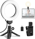 InnoGear 60 LED Ring Light with Stand for Computer Selfie Video Conference | LED Lights for Video, Clip On, Remote Control, 5 Color Modes, Adjustable, Monitor, Laptop, Easy to Attach, Recording by InnoGear