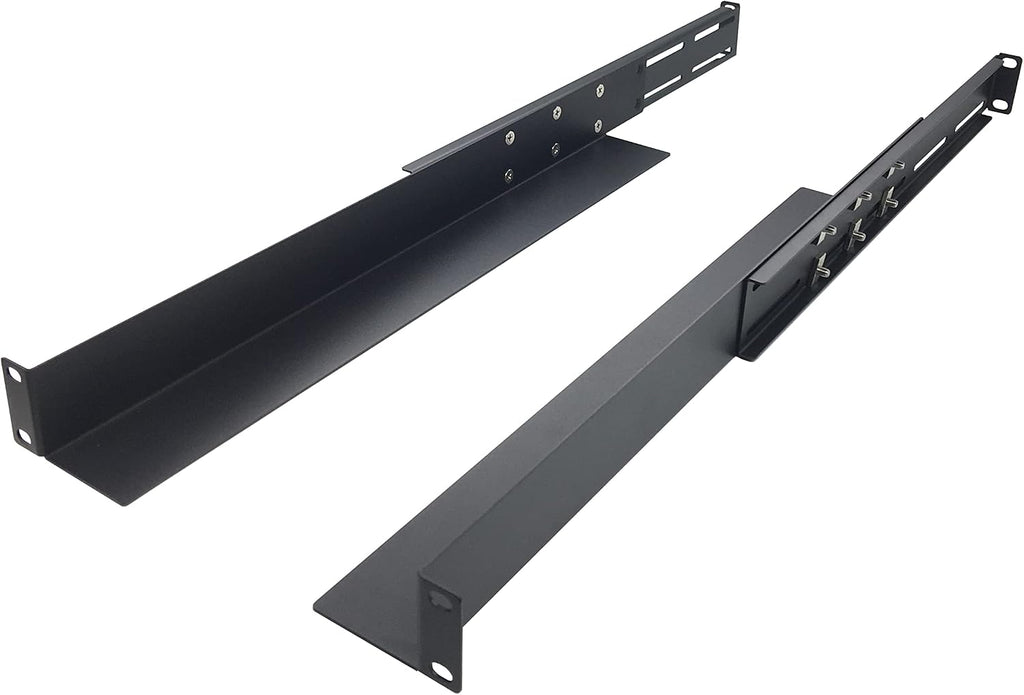 1U Universal 4-Post Rack Mount Server Shelf Rails 16-33" D by JINGCHENGMEI