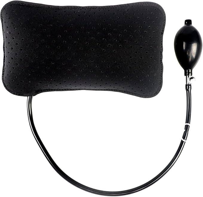 Inflatable Lumbar Support Pillow for Car Seat, Office Chair Bed, Home Use, with Air Pump Airbag Waist Brace Lumbar Traction Belt Back Support Cushion for Reducing Lower Back Pain by Unknown