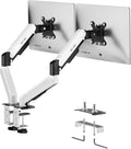 MT-VIKI Dual Monitor Stand - Gas Spring Double Monitor Arm with Quick Release VESA Plates for 2 Screens 17-32 Inch, Full Motion Articulating Desk Mount, Holds 4.4-19.8lbs by MT-VIKI