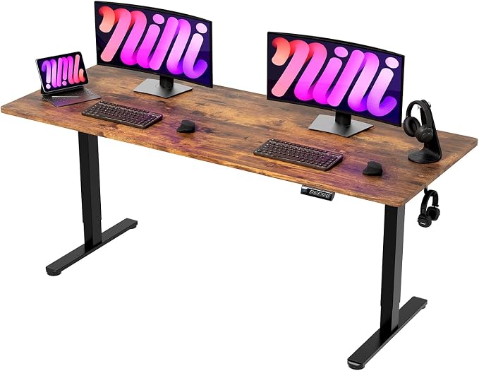 Monomi 79" Large Electric Standing Desk,Height Adjustable for Two-Person | Ergonomic Home office Computer Desk Workstation,Gaming Desk with Memory Height,Headphone Hooks,Anti-Collision - Image 9