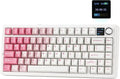EPOMAKER X Aula F75 MAX Wireless Mechanical Keyboard with TFT Screen and Knob, Gasket Keyboard in 75% Layout, Hot Swappable Gaming Keyboard for PC/Mac/Linux (White Pink) by EPOMAKER