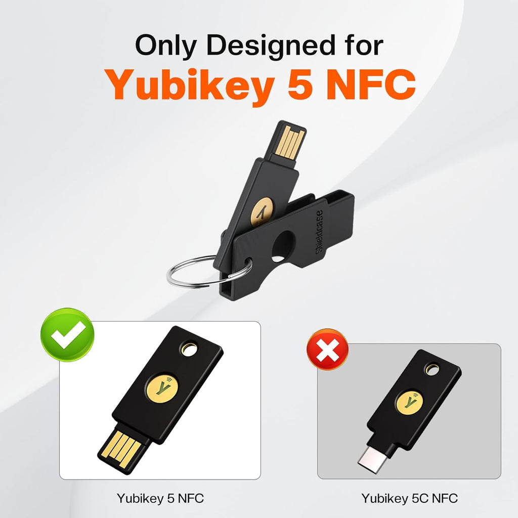 Protective Case for Yubikey 5 NFC, Black - Image 2