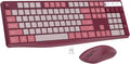 Wireless Keyboard and Mouse Combo, Lovaky 2.4G Full-Sized Ergonomic Keyboard Mouse, 3 DPI Adjustable Cordless USB Keyboard and Mouse, Quiet Click for Computer/Laptop/Windows/Mac (1 Pack, Rose) | Ergonomic, Low profile Keys, 3 DPI Adjustable, 2.4G Quiet... by LovakyOfficeExpert