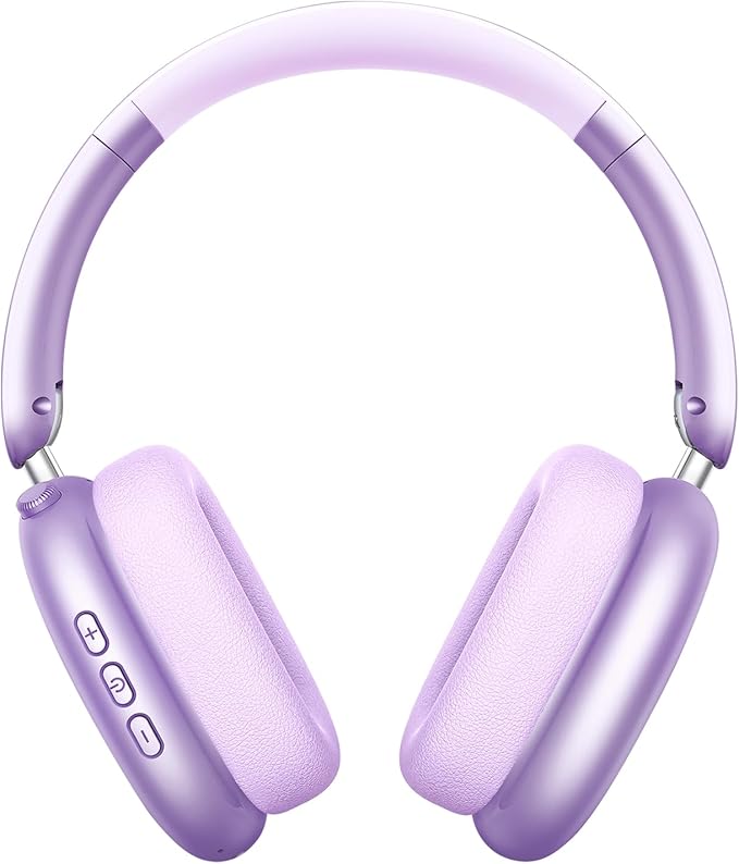 Wentronic Y01 Wireless Noise Canceling Headphones Bluetooth 5.3 Over Ear Headphones with Microphone, Hi-Res Audio, 48H Playtime, Foldable Comfortable Earpads,Compatible with iOS,Android,PC, Purple by Wentronic