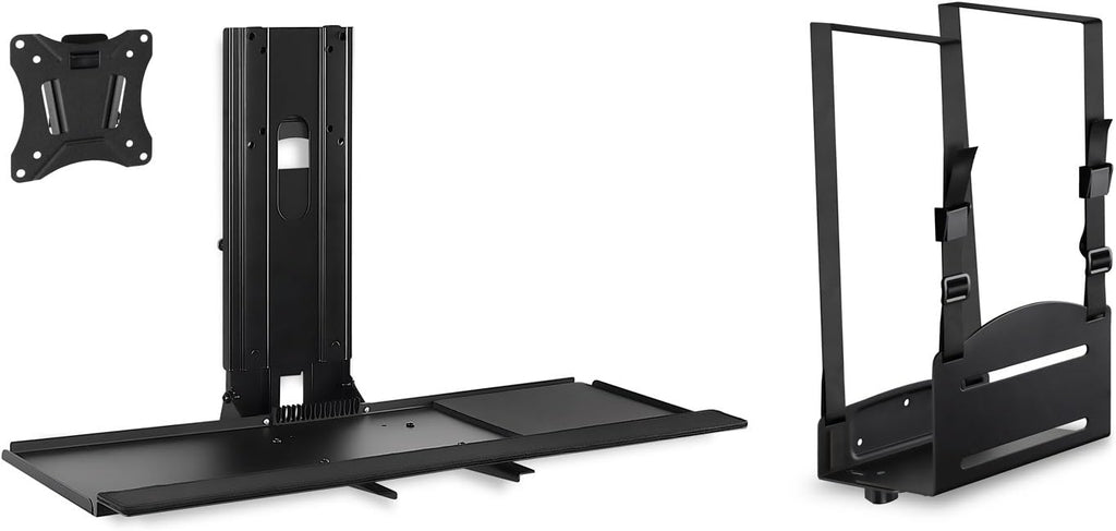 Mount-It! Monitor and Keyboard Wall Mount with CPU Holder, 13-32in Screens - Image 2