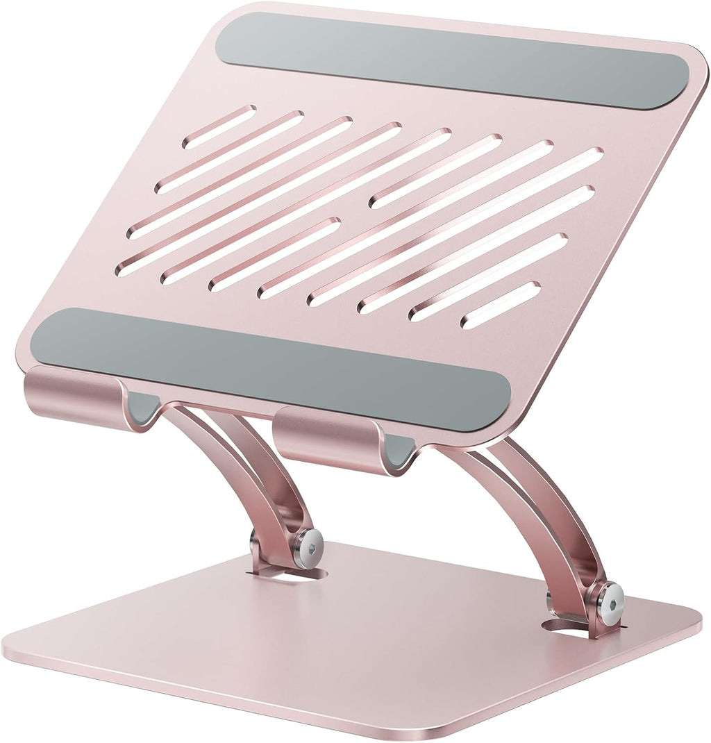 tounee Tablet Holder Stand, Dual Rod Adjustable Aluminum Desktop Stand, Compatible with 4.7-16.9" iPads, Surface Tablets, Portable Monitor, Kindle and More (Rose Gold) by tounee