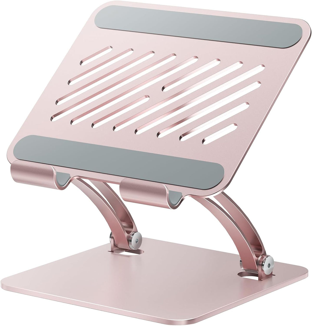 tounee Tablet Holder Stand, Dual Rod Adjustable Aluminum Desktop Stand, Compatible with 4.7-16.9" iPads, Surface Tablets, Portable Monitor, Kindle and More (Rose Gold) by tounee