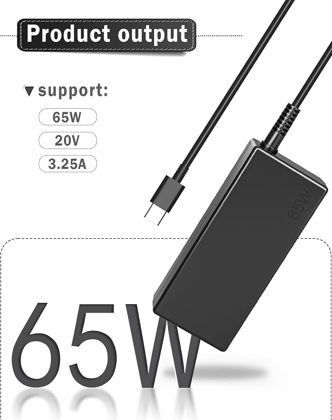 SZGUDULO 65W 45W USB C Laptop Charger for HP EliteBook Probook Chromebook | USB C Laptop Charger for HP EliteBook 830 835 840 845 860 865 640 650 655 1040 G8 G9 G10 G11 Probook 440 445 450 455 460 465 - Image 5