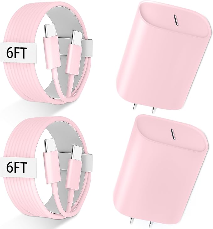 iPhone 17 16 15 Pro Max Charger Fast Charging, 6 FT iPhone 17 Charging Cable Long USB C Cord with 20W PD Fast iPhone 17 Pro Max Chargers Block for iPhone 17/17 Pro Max/17 Air/iPhone 16/15 Series, iPad by Bustuny