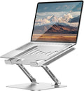 Laptop Stand for Desk, Metal Computer Stand Laptop Riser Holder | Adjustable Desktop Stand, Foldable Laptop Riser, Height for MacBook PC Computer Notebook Office Desk Accessories 10-17 Inch by LINTYLE