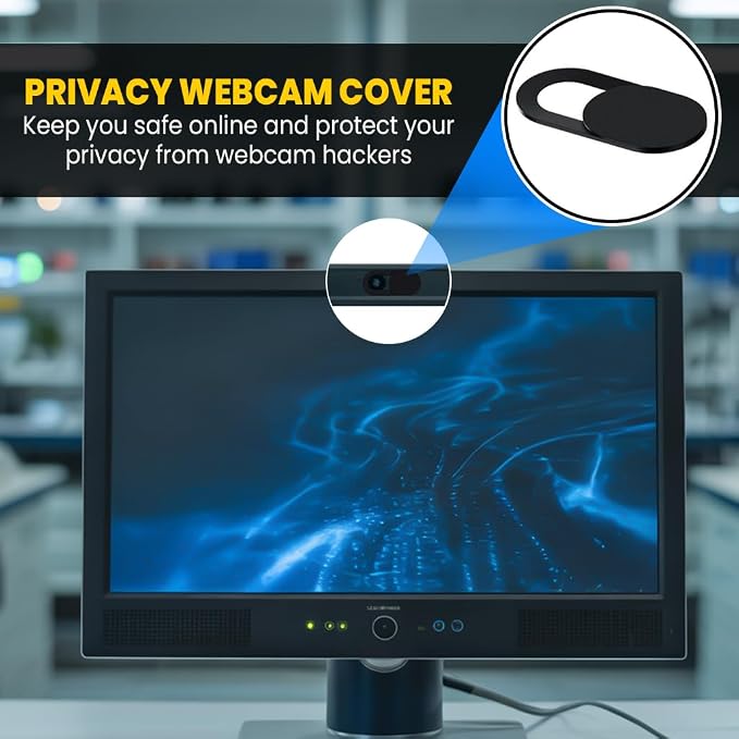 Ultra-Slim Laptop Camera Cover Slide | 0.03 Inch Thick | Upholds Digital Privacy | Compatible with Mobiles, Tablets, Desktops & Laptops | Classic Black - 3 Pack - Image 4