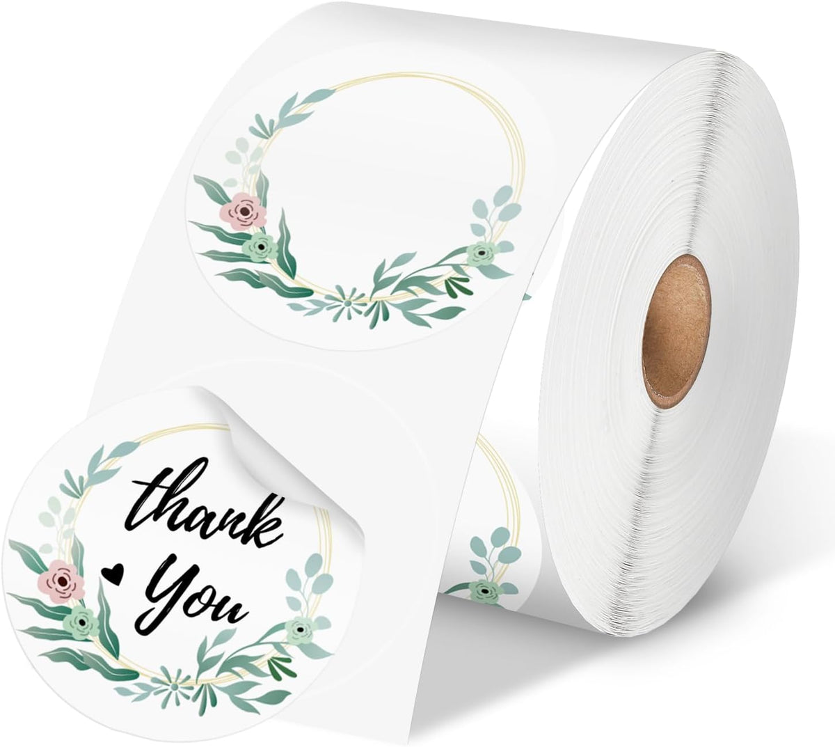 Phomemo 4X6'' Thermal Shipping Labels - Pack of 500 4x6 Fan-Fold Labels for Shipping Label, Address, Mail, Product Logo Label, Commercial Grade (White-Flower, 2''x2'' 500pcs) by Phomemo