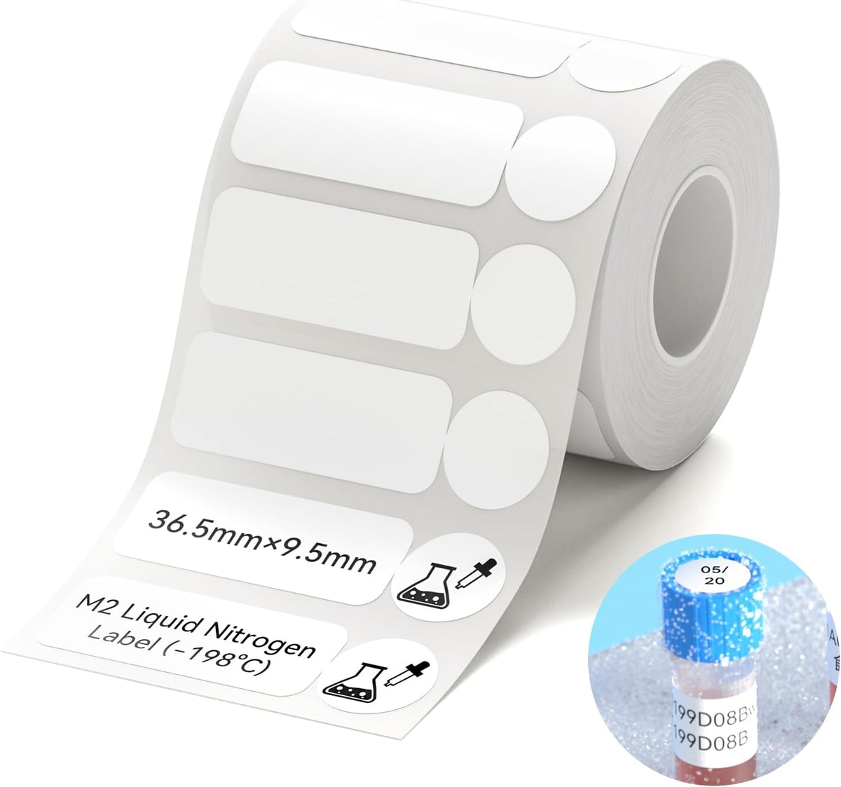 NIIMBOT M2/M3 Labels Low-Temperature Label Paper 1.44'' x 0.37'' by NIIMBOT