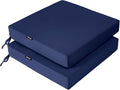 Favoyard Patio Chair Cushions 19 x 19 x 3 Inch Waterproof Outdoor Seat | Cushions for Patio Furniture 3-Year Color Fastness Garden Sofa Couch Pads with Adjustable Straps Set of 2, Blue by OutdoorFurnitureAccessories