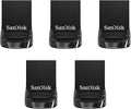 SANDISK 128GB 5-Pack Ultra Fit USB 3.2 Gen 1 Flash Drive (5x128GB) - Up to 400MB/s, Plug-and-Stay Design, Non-Retail Packaging - SDCZ430-128G-B5CTA by SANDISK