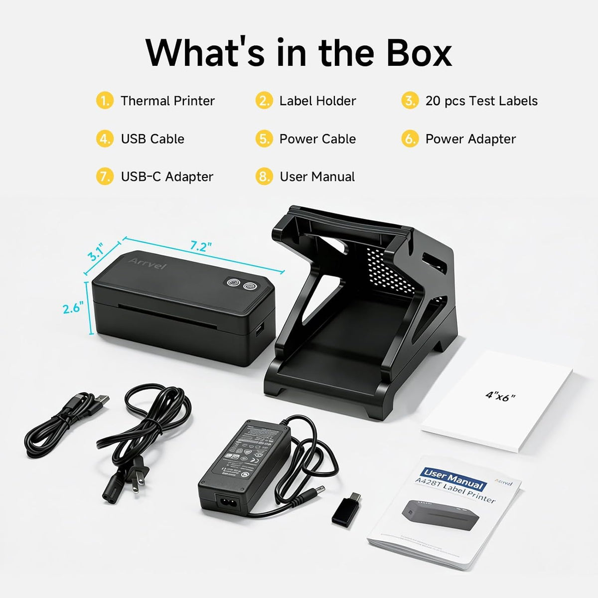 Bluetooth Thermal Label Printer w/ Stand, 4x6 Shipping Label Printer - Image 9