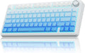 AULA F75 Pro Wireless Mechanical Keyboard,75% Hot Swappable Custom Keyboard,RGB Backlit,Pre-lubed Linear Switches,Side Printed PBT Keycaps Mechanical Gaming Keyboards,Gradient Blue by AULA