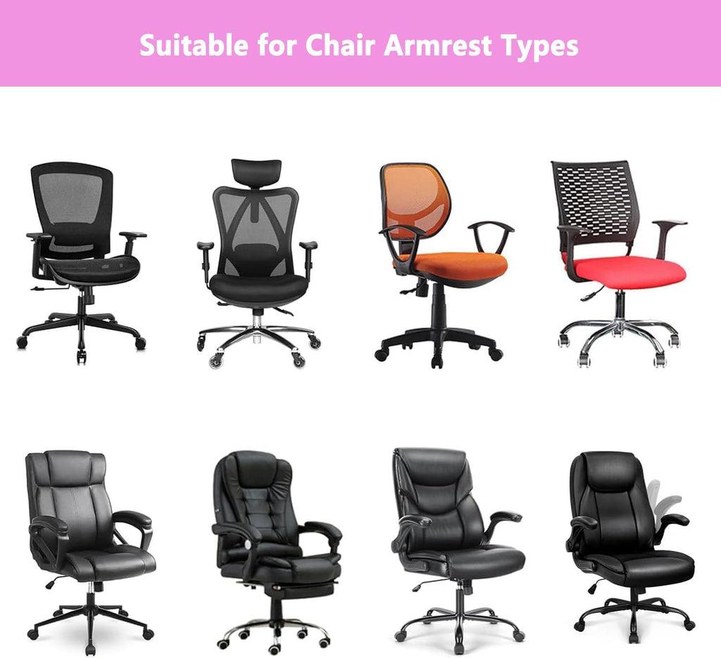 Office Chair Armrest Covers, Stretchable Removable Washable Chair Arm Covers, Elastic Desk Computer Gaming Chair Arm Rest Protector Slipcovers (Cream) - Image 5