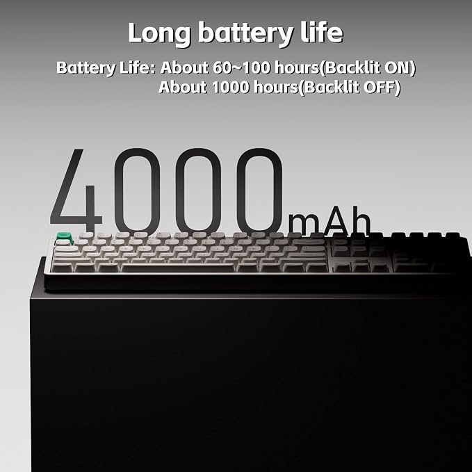 NuPhy Node100 Wireless Mechanical Keyboard, Hot Swappable Custom Bluetooth Keyboard, 109 Keys Computer Gaming Keyboards, Supports Touch Gestures, PBT Keycaps, RGB Backlit, Bluetooth/2.4GHz/USB-C - Image 4