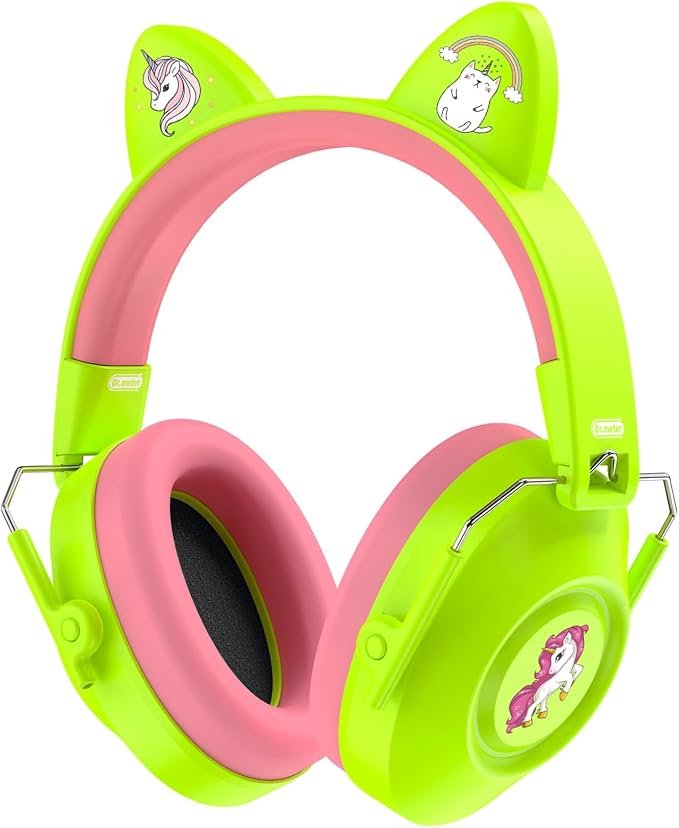 Dr.meter Ear Muffs for Noise Reduction, Kids Ear Protection Super Cute | 32dB SNR Noise Cancelling Headphones for Kids, AdjustableToddler Hearing Protection Autism Sensory, Fireworks, Concerts EM200 by Drmeter