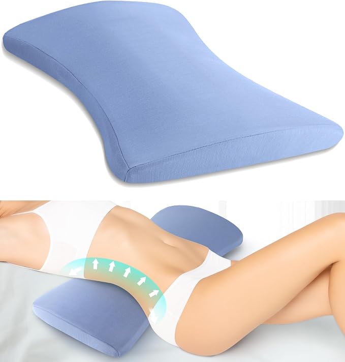 vamorry Lumbar Pillow for Sleeping, Lumbar Support Pillow for Bed for Back Pain Relief, Memory Foam Lower Back Pillow for Bed, Back Support Pillow for Side & Back Sleepers, Washable Cover - Image 9