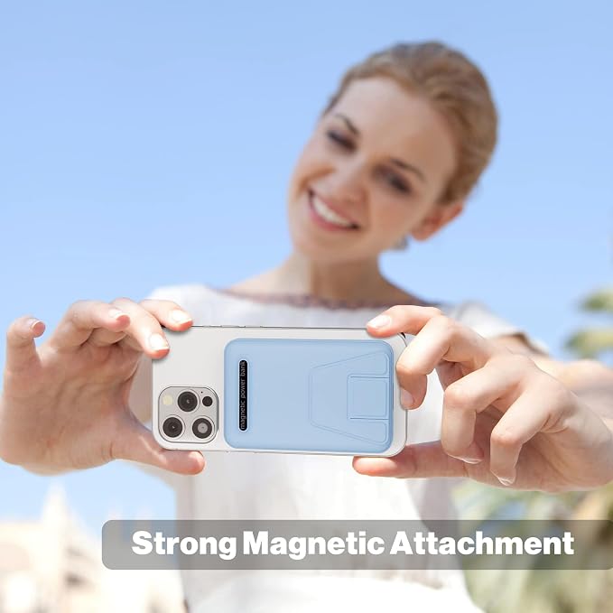 AOGUERBE Magnetic Power Bank, 10000mAh Wireless Portable Charger with Stand | 22.5W PD Fast Charging for Magsafe Battery pack, LED Display, Travel Essential Magnetic Phone Charger for iPhone 17-12 Series - Image 3
