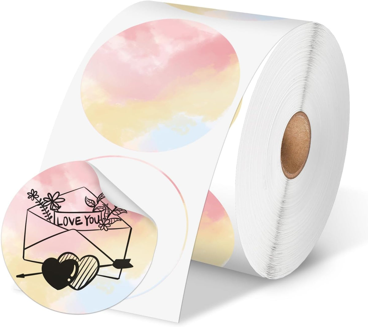 Phomemo Genuine 2” Gradient Circle Thermal Labels, 2x2 Self-Adhesive Round Sticker Label, Circular Direct Labels Compatible with Phomemo Shipping Label Printer, 750 Labels/Roll,Commercial Grade by Phomemo