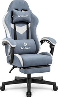 N-GEN GAMING Gaming Chair, Lumbar Support with Breathable Fabric, Blue by N-GEN GAMING